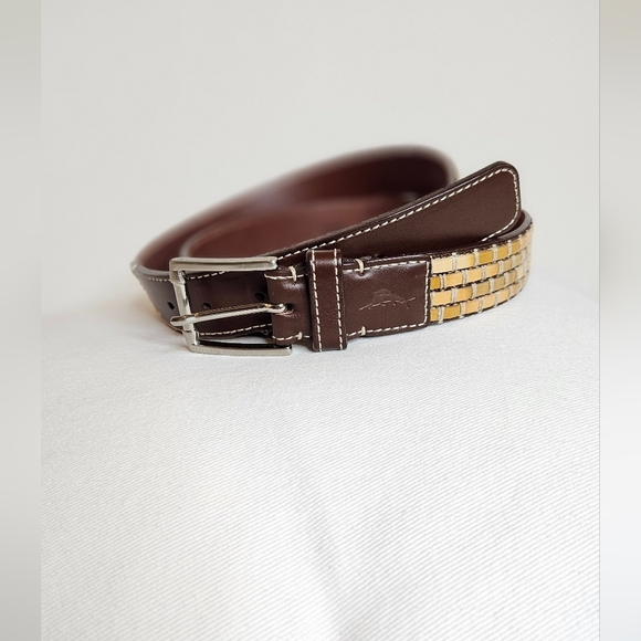 Tommy Bahama Leather Woven Belt - Picture 5 of 9